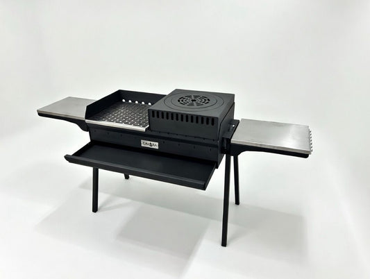 Mangal Grill 40×90cm - Aschefach/Komplett Set