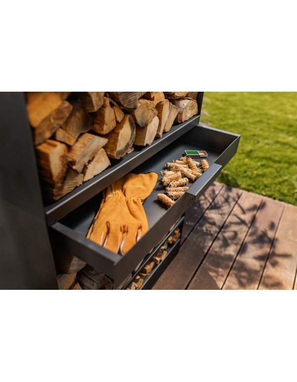 Kaminholzregal „VENTO“ 150x80x30cm