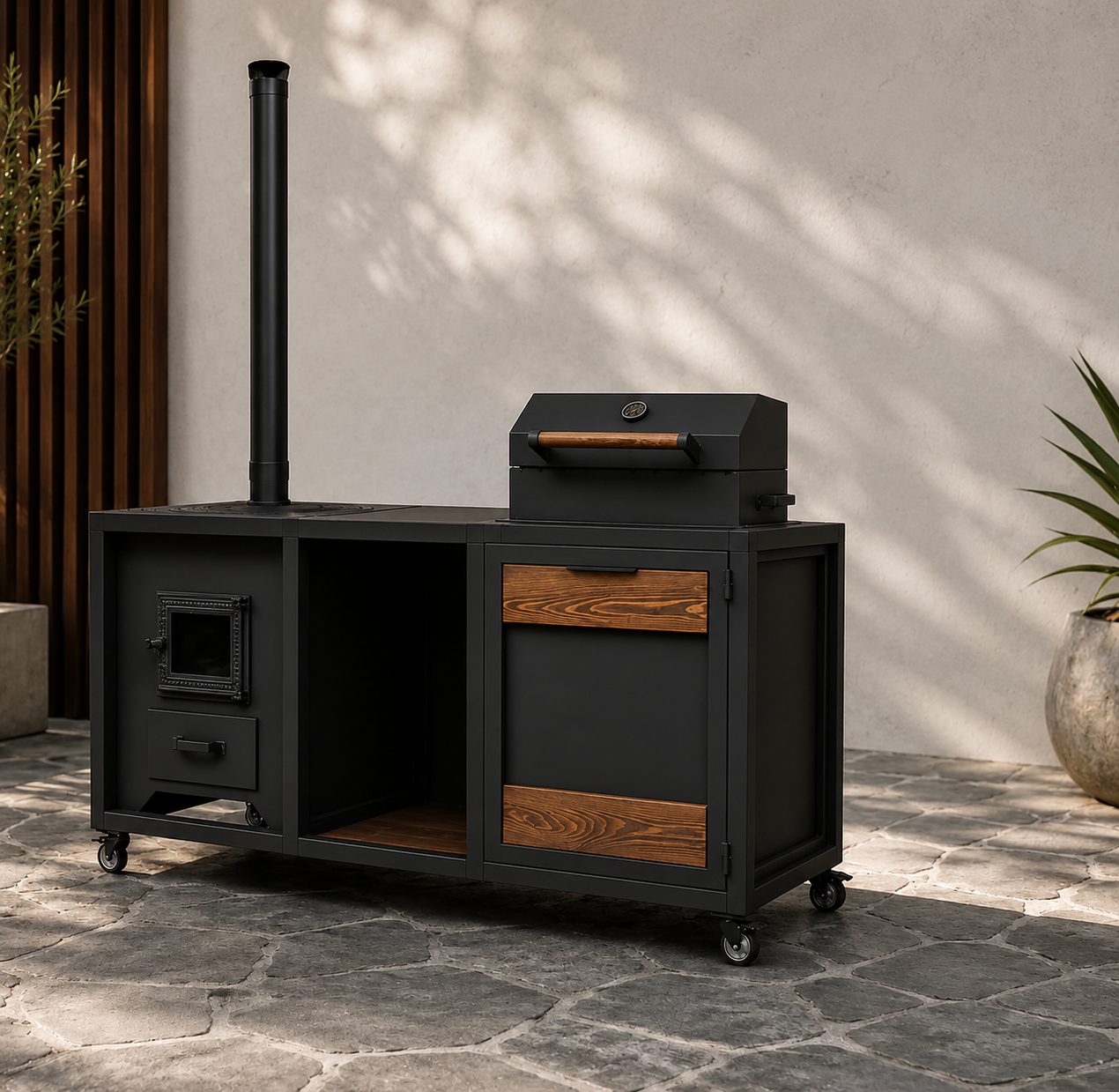 Outdoorküche 2in1 Kompakt (160 cm) Ausstellung Stück