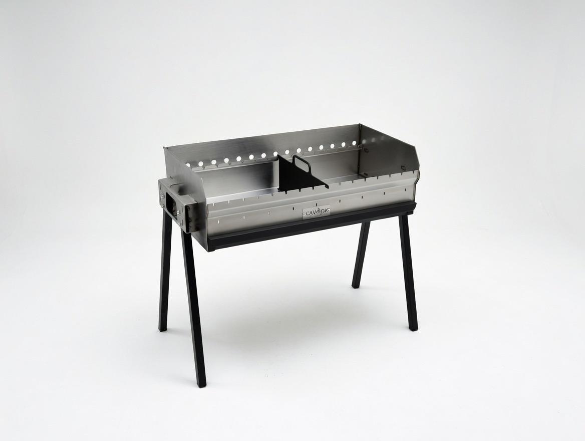 Mangal Grill Edelstahl 40x90cm - Aschefach