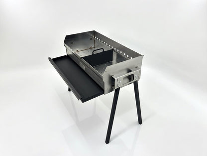 Mangal Grill Edelstahl 40x90cm - Aschefach