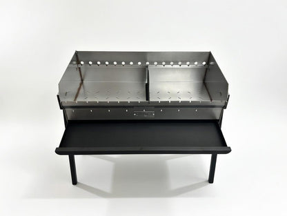 Mangal Grill Edelstahl 40x90cm - Aschefach