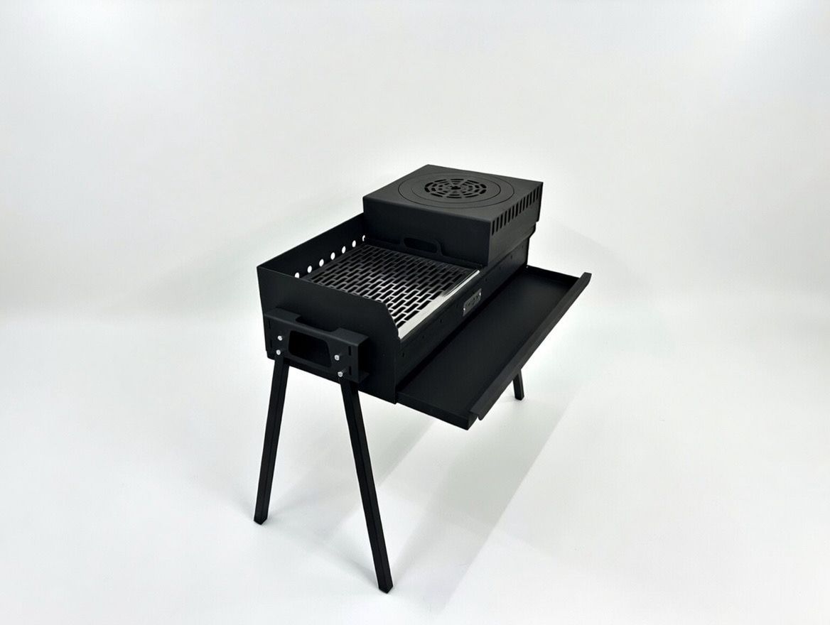 Mangal Grill 40×90cm - Aschefach/Kasan & Grillrost Set