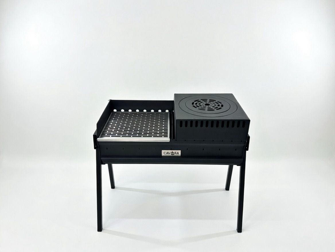 Mangal Grill 40×90cm - Aschefach/Kasan & Grillrost Set