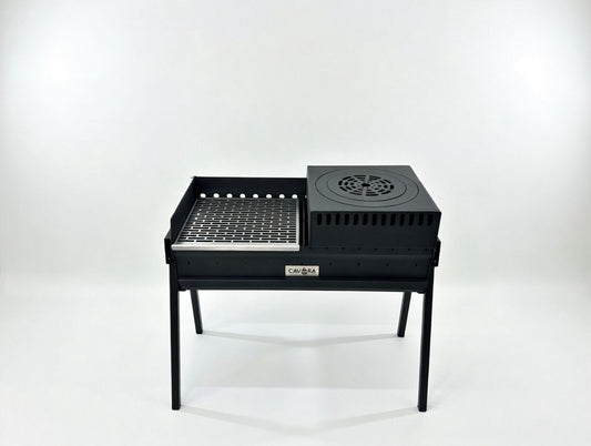 Mangal Grill 40×90cm - Aschefach/Kasan & Grillrost Set