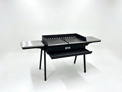 Mangal Grill 40×90cm - Aschefach/Grillrost Set