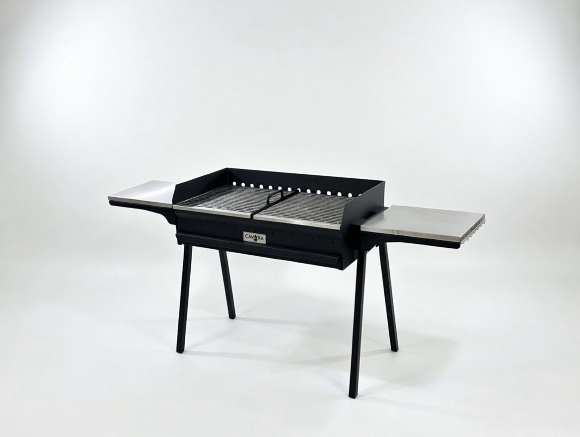 Mangal Grill 40×90cm - Aschefach/Grillrost Set