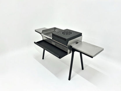 Mangal Grill Edelstahl 40×90cm - Aschefach/Komplett Set