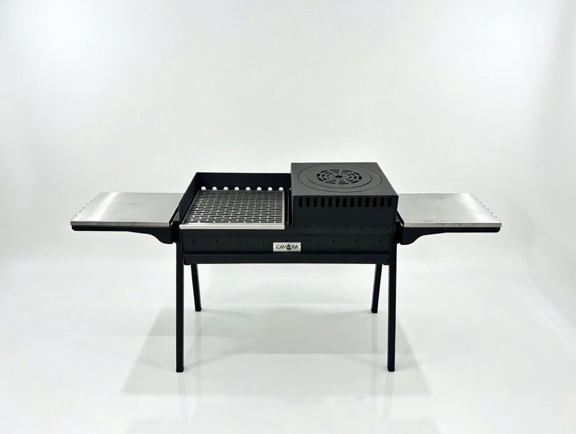 Mangal Grill 40×90cm - Aschefach/Komplett Set