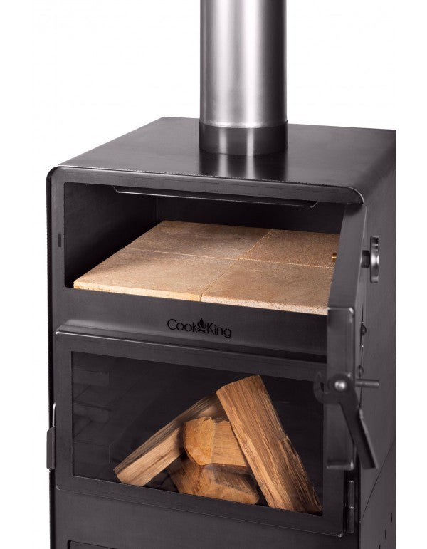 Gartenofen „VENTO” Mit Backfach und Doppelverglasung